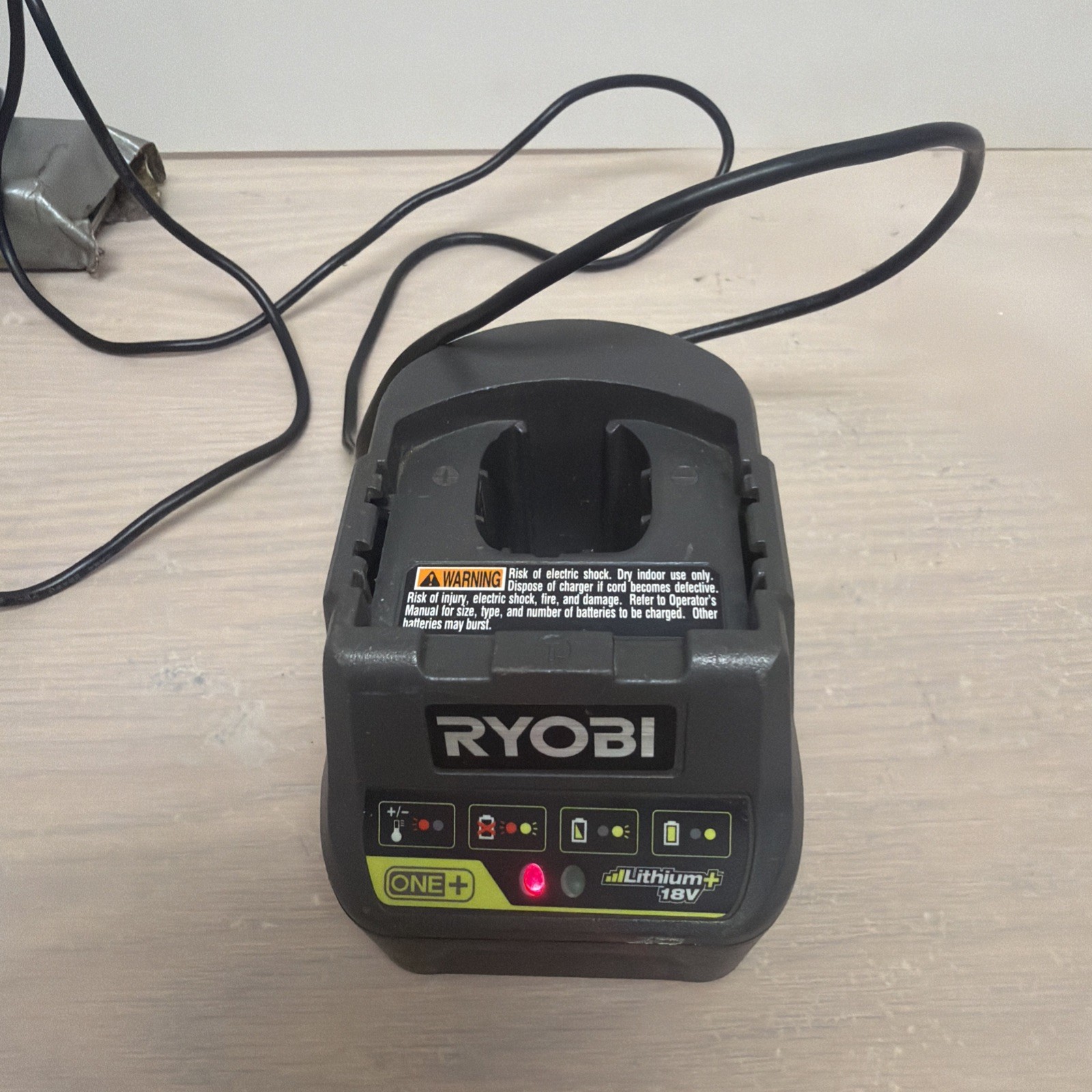 Ryobi 18V ONE+ P118B Lithium-Ion Battery Charger – Works *Battery Not Included*