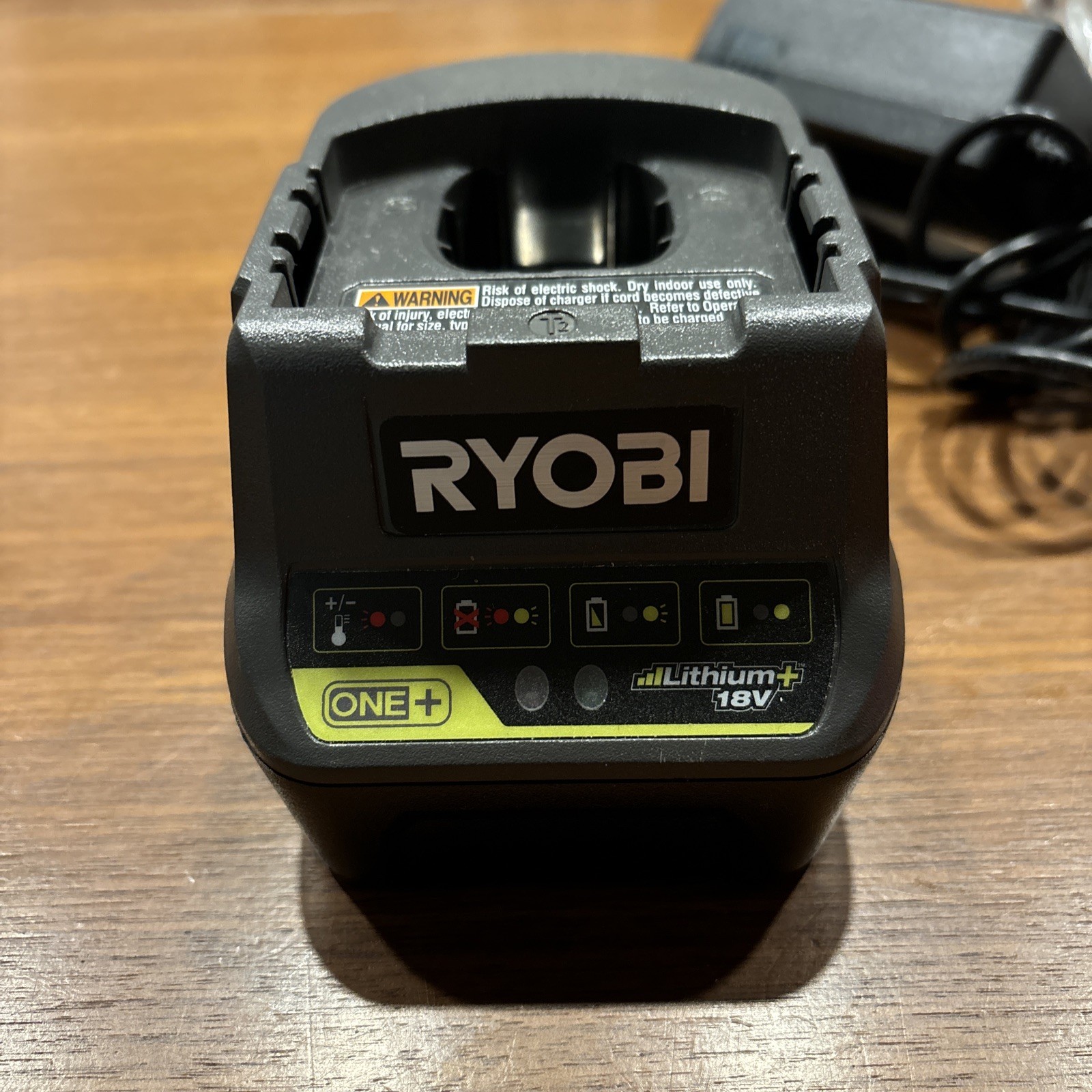 Ryobi 18v Lithium Compact Battery Charger ONE+ P118B, NEW, 18 Volt, Never Used