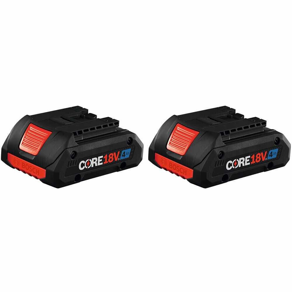 BOSCH 18V 4.0 Ah 2 Pack Batteries GBA18V40-2PK New