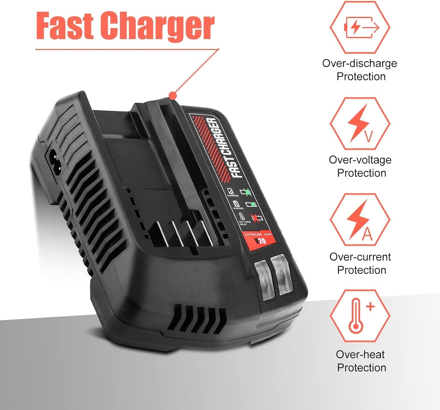 8.0Ah For Craftsman V20 20 Volt MAX Lithium Battery CMCB204 CMCB202 / Charger