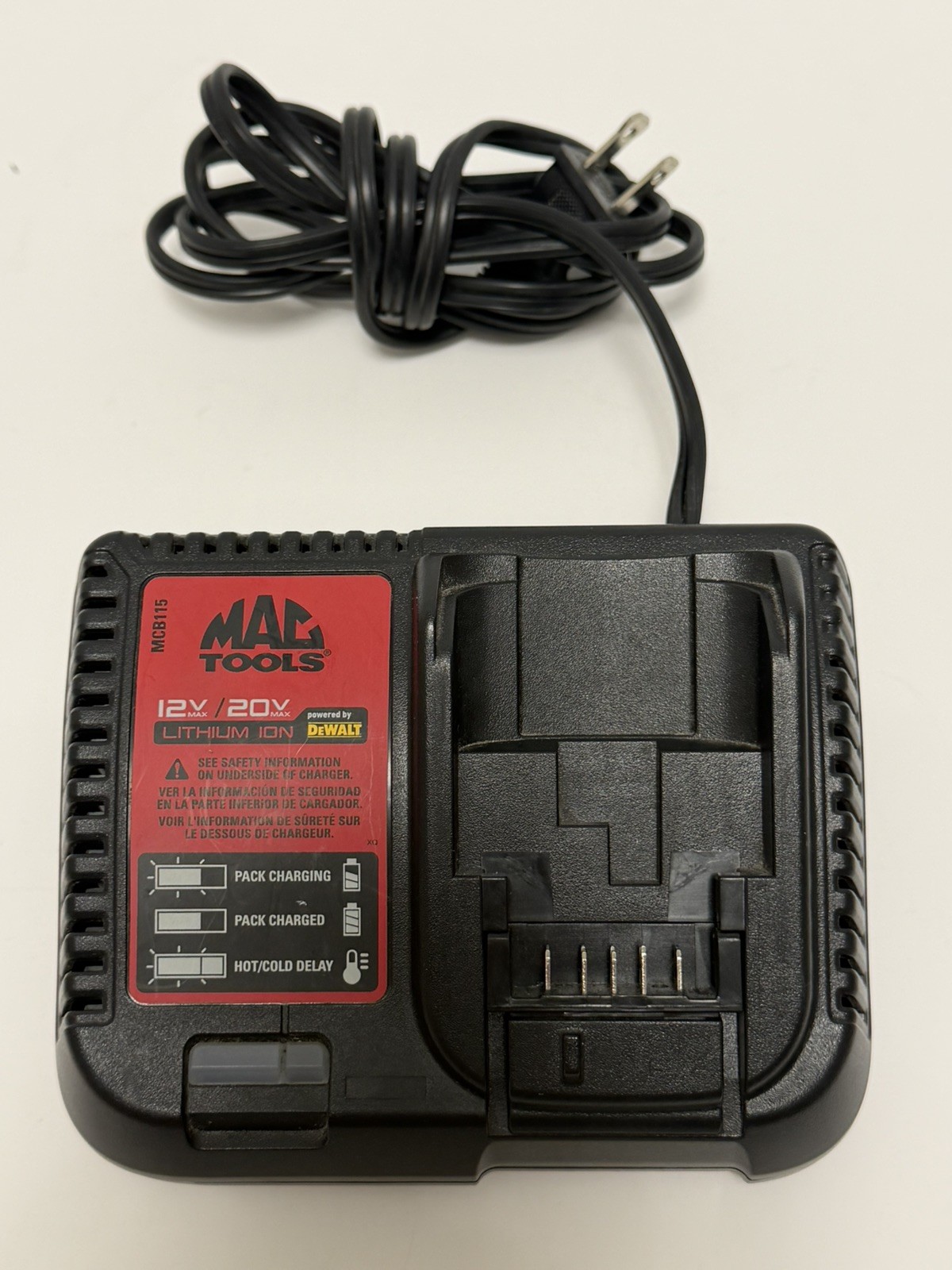 MAC Tools MCB115 12V/20V Max Lithium-Ion Battery Charger