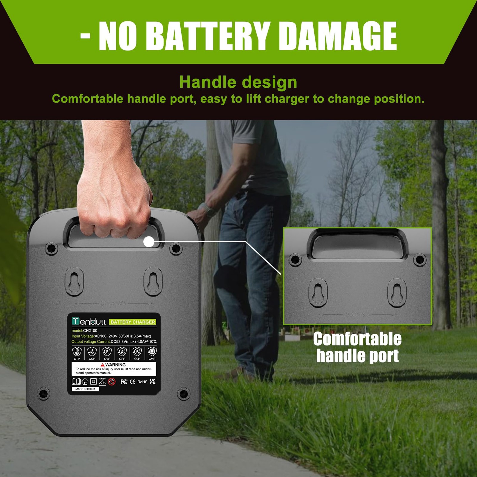 CH2100 4.0A Rapid Charger Replacement for EGO 56V Battery BA2800T BA4200T BA1400