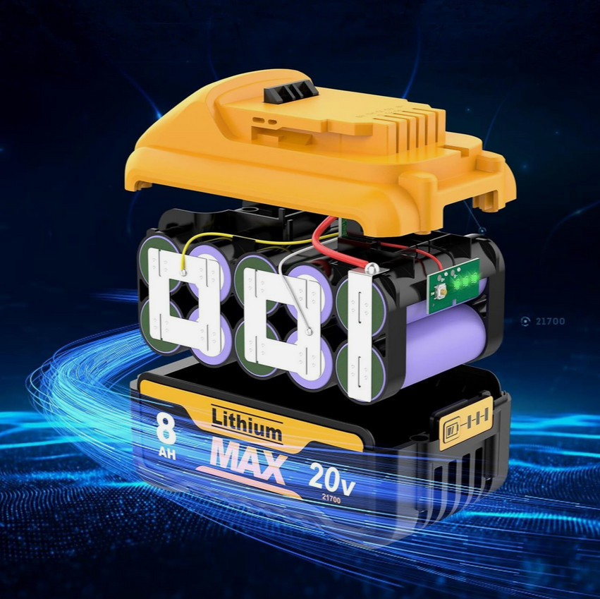 2PCS 20V DCB201 For Dewalt 20 Volt Max Lithium Battery DCB203 DCB207 DCB205 12AH