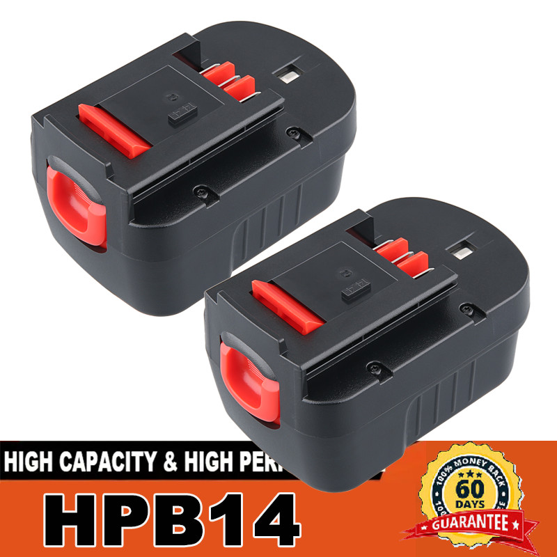 2x 4800mAh For BLACK DECKER 14.4V A144 Slide Battery NiMH HPB14 FSB14 HPB14-OPE