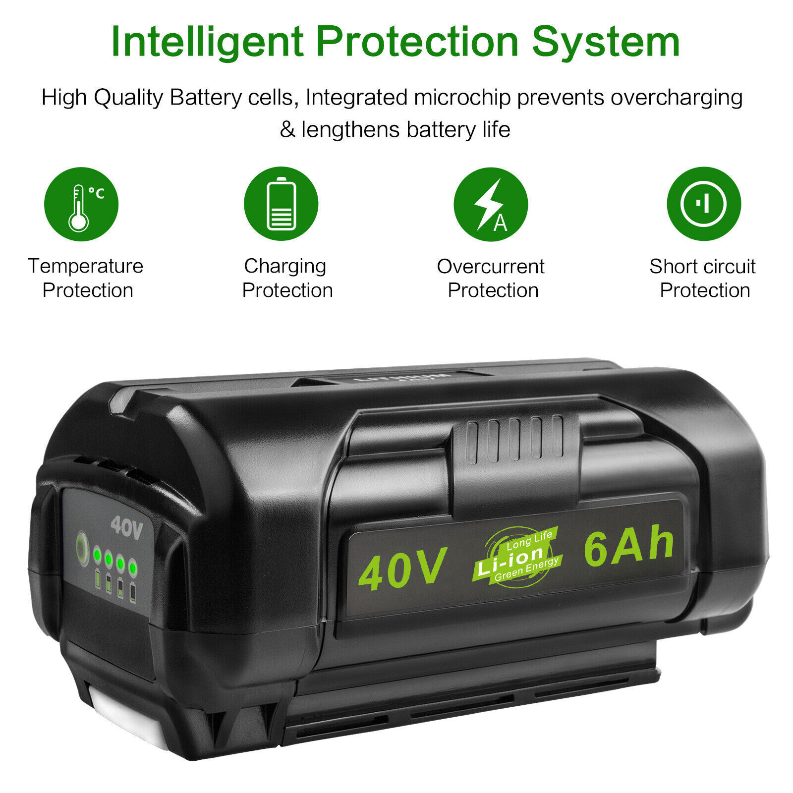 2 PACK 40V 8.0Ah For Ryobi Lithium-Ion Extended Capacity Battery OP4050 OP40261