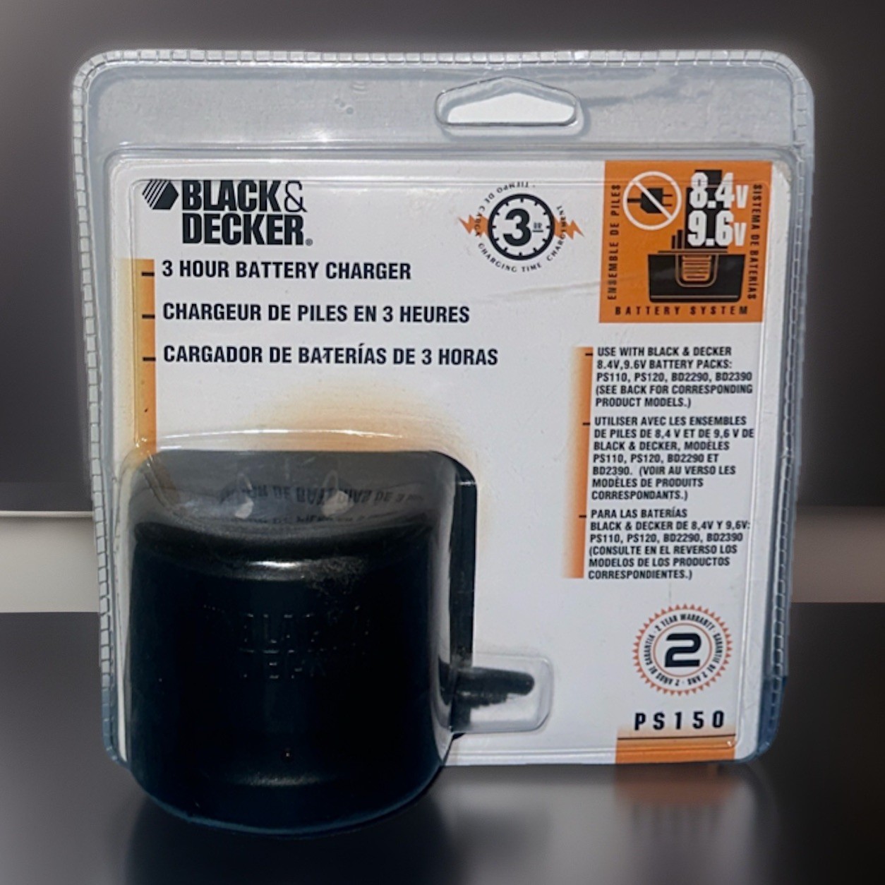Black & Decker 9.6V Battery Charger No. PS150 Factory Sealed New In Package Rare