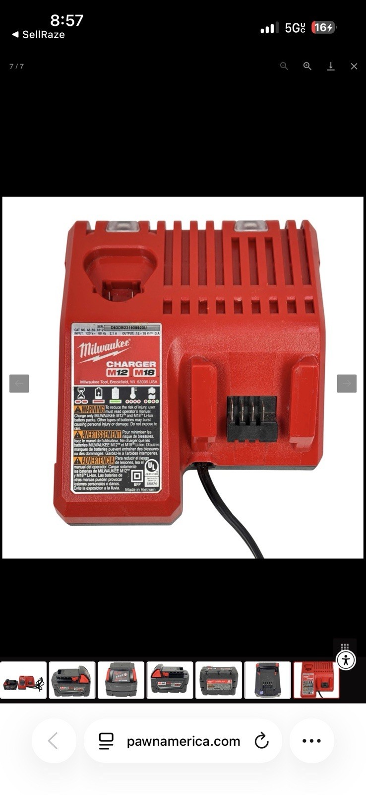 Milwaukee 48-59-1812 M12 and M18 Multi-Voltage Battery Charger
