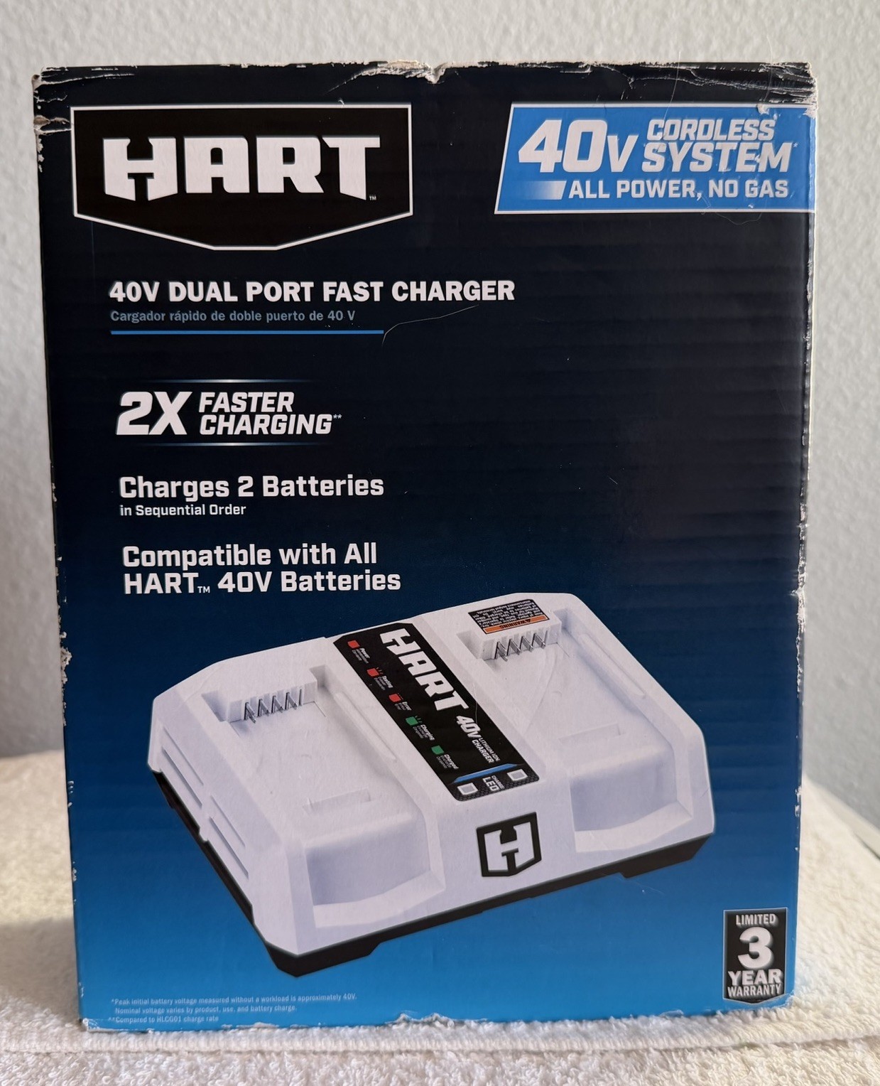 HART HLCG031VNM 40V Dual Port Fast Charger & Operator’s Manual -New In Box