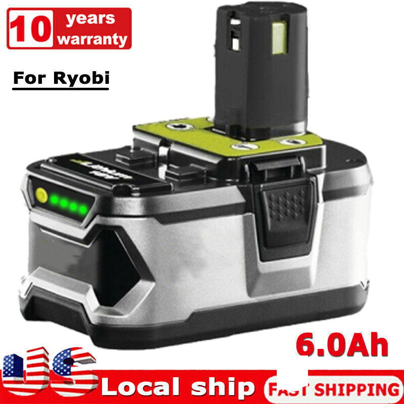 PACK For Ryobi P108 18V 6.0Ah High Capacity Battery RB18L50 RB18L40 P102 P107
