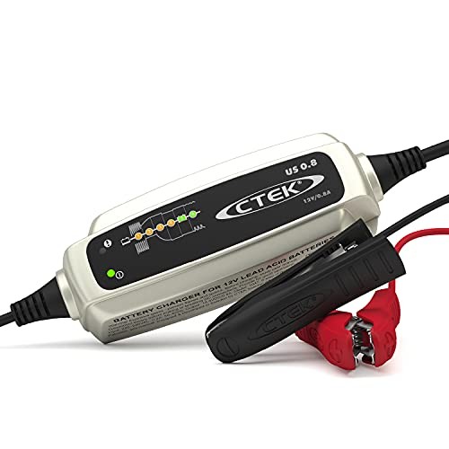(56-865) US 0.8 12 Volt Fully Automatic 6 Step Battery Charger,Black