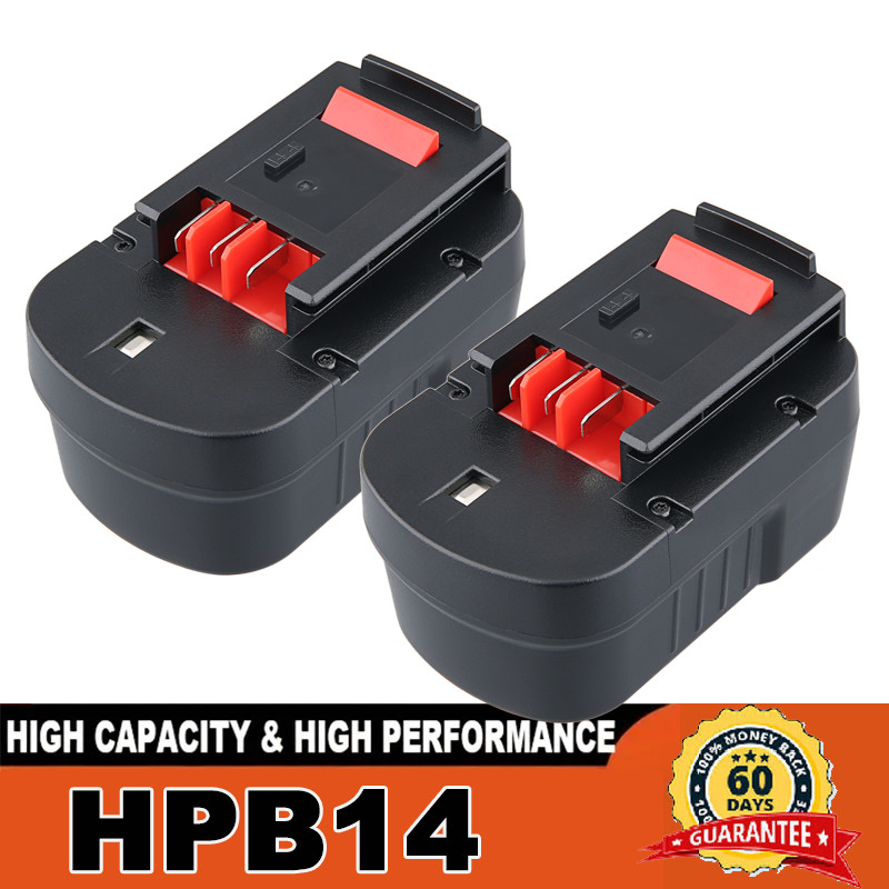 2-Pack for BLACK+DECKER 14.4V Slide Battery HPB14 FIRESTORM FSB14 499936-34 A14