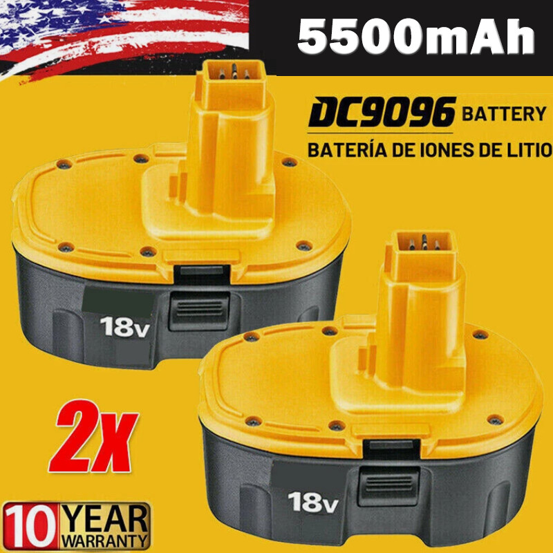 2Pack 18V XRP Battery for DEWALT DC9096-2 DW9095 DW9096 DC9098 DC9099 Cordless