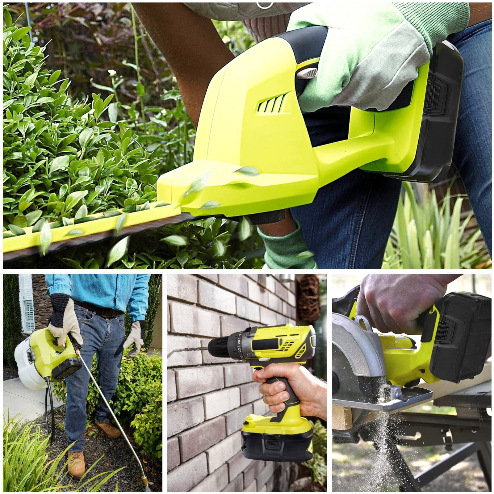 Aryee 2Pack 6.0Ah 18Volt Replacement For Ryobi 18V Lithium Battery One Plus