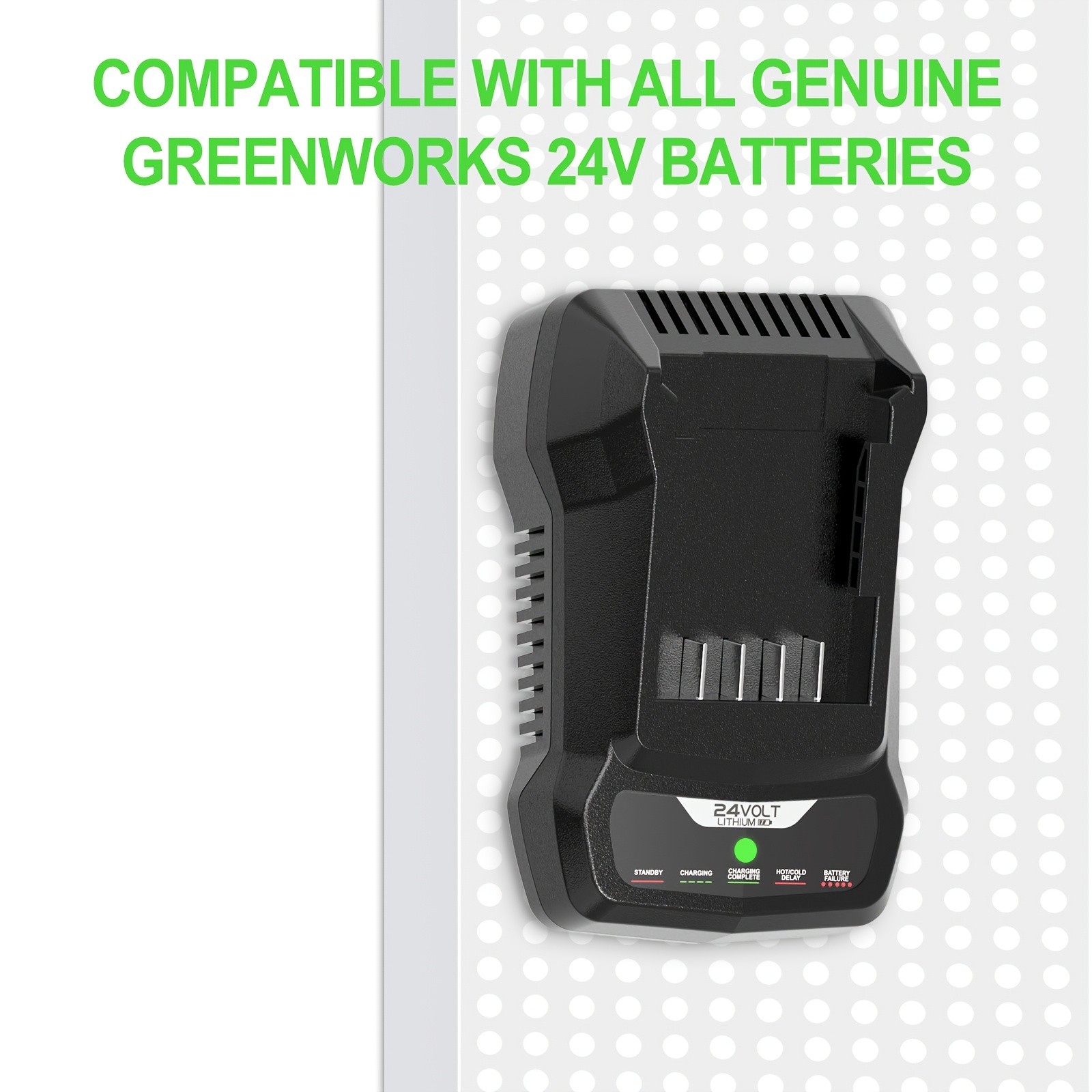1 PCS 24V Lithium Ion Battery Charger for 24 Volt Max Power Tool Batteries