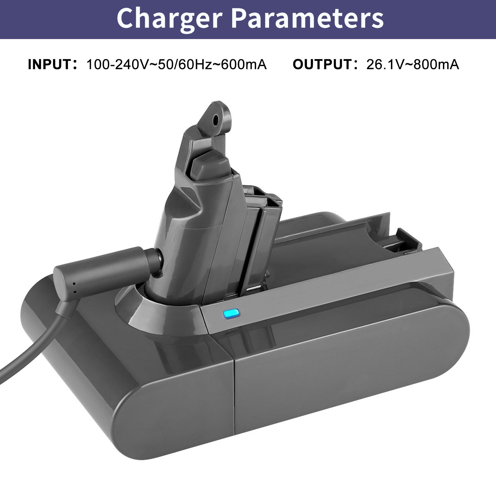21.6V AC Adapter Charger for Dyson V6 V7 V8 DC58 DC61 SV03 SV05 SV06 205720-20