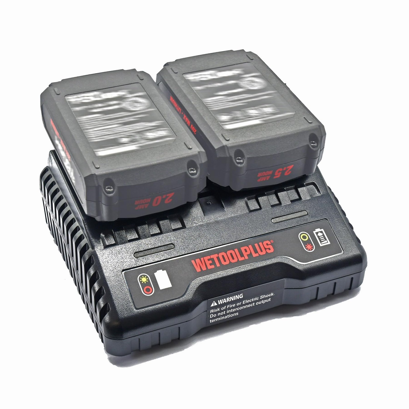 WETOOLPLUS 20V Dual Charger for Hyper Tough Battery HT19-401-003-14