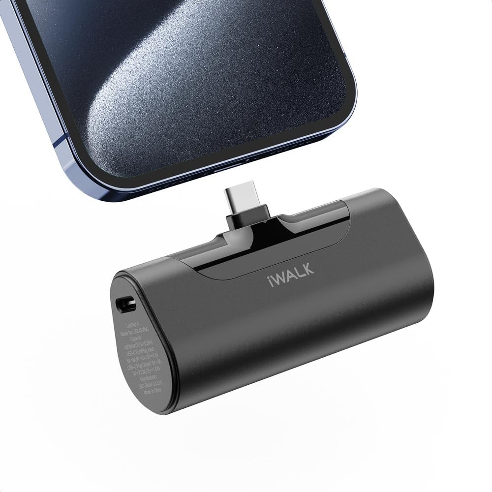 Iwalk Portable Charger For Iphone 17/16/15 Usb-C Small Power Bank 20W 4500Mah