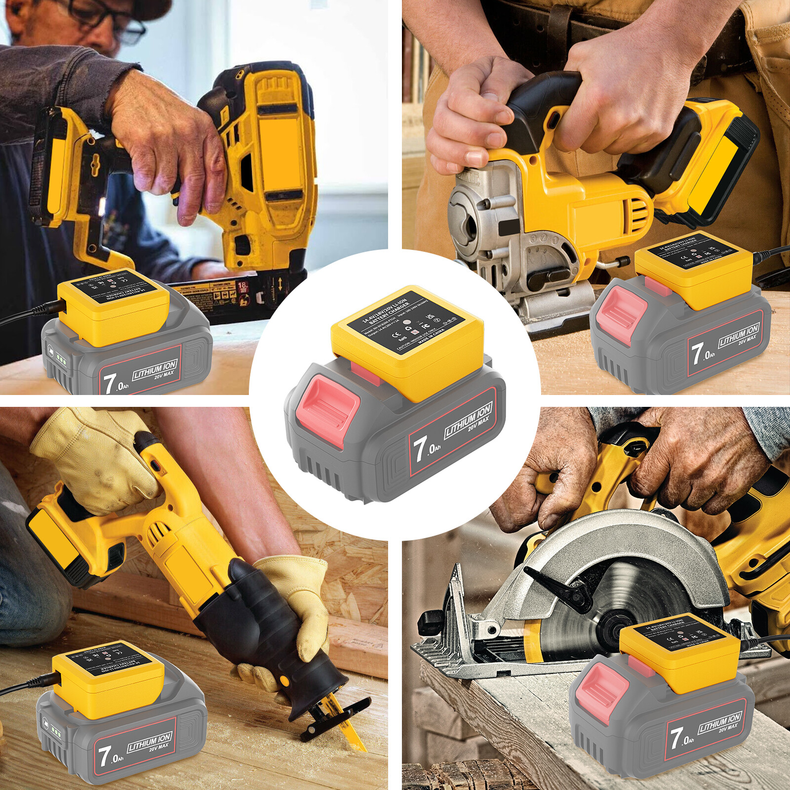 Replacement Battery Charger For Dewalt 20V 20 Volt Max Lithium Ion DCB112 DCB105