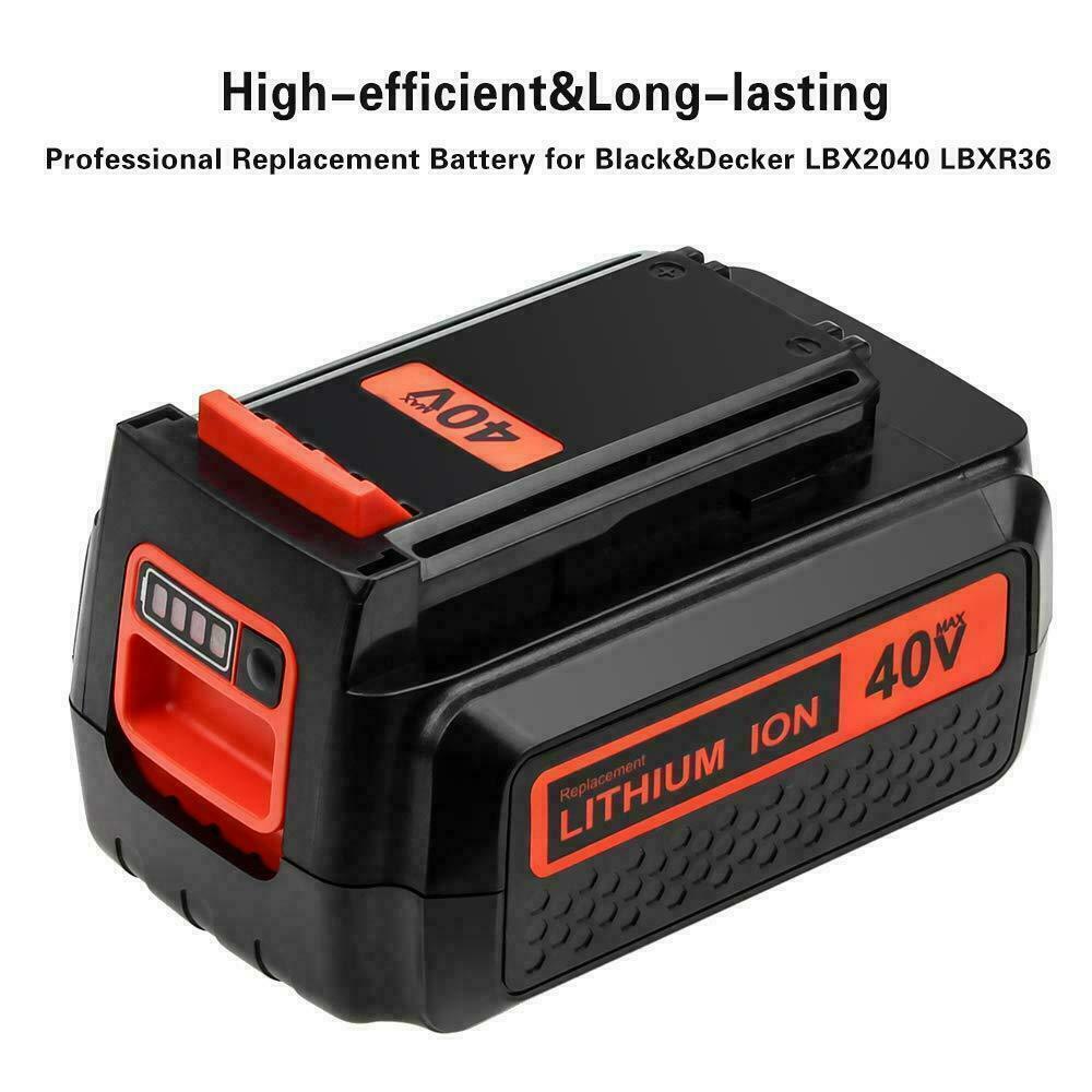 40 Volt 2.0Ah Lithium Battery for Black and Decker 40V Max LBX2040 LBXR36 LSW36