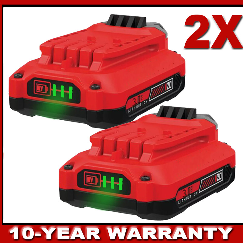 2PACK For Craftsman V20 20 Volt MAX 3.0Ah Li-ion Battery CMCB204 CMCB202 CMCB201