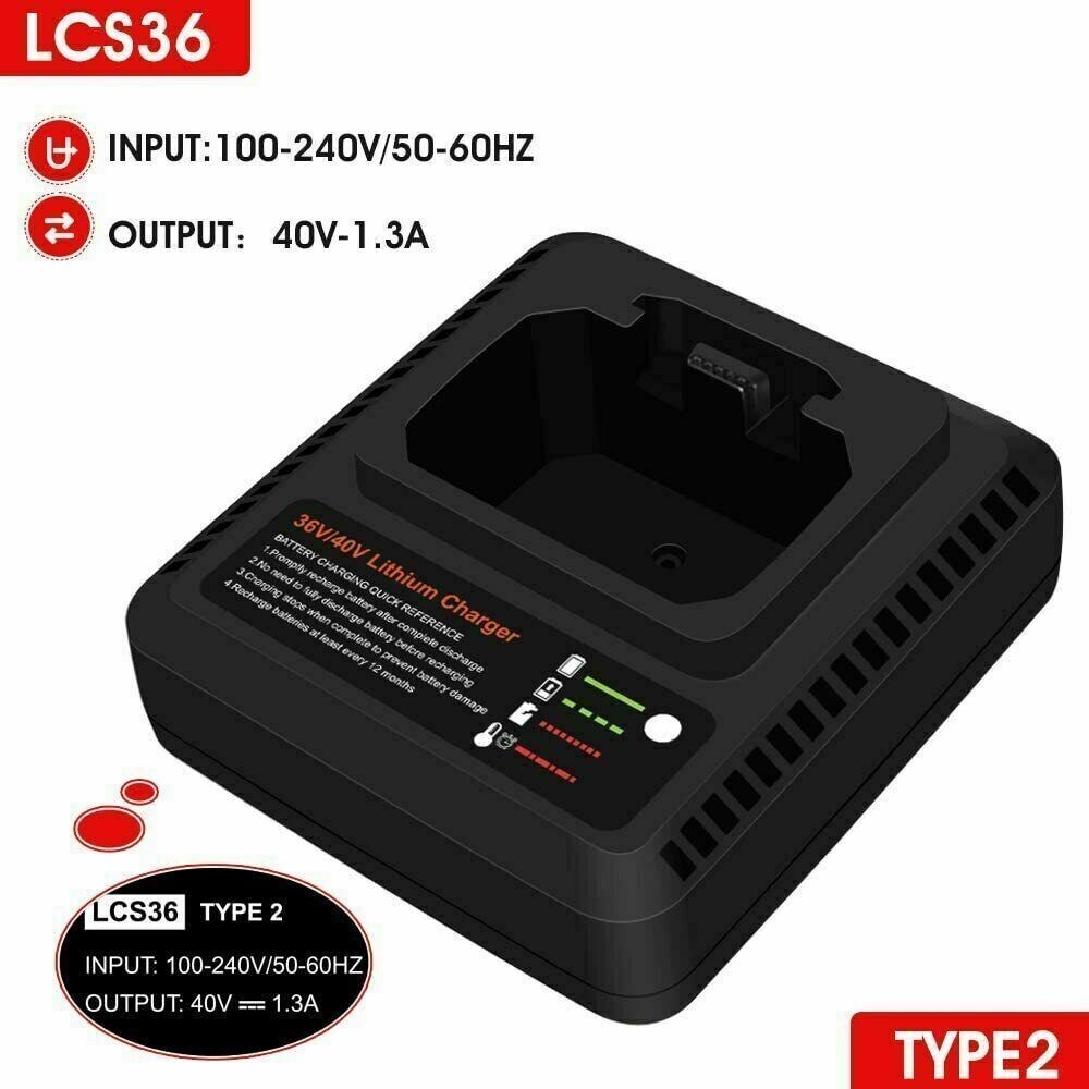 NEW LCS40 For Black and Decker 40V MAX Lithium-ion Battery Charger LCS36 LBX2540