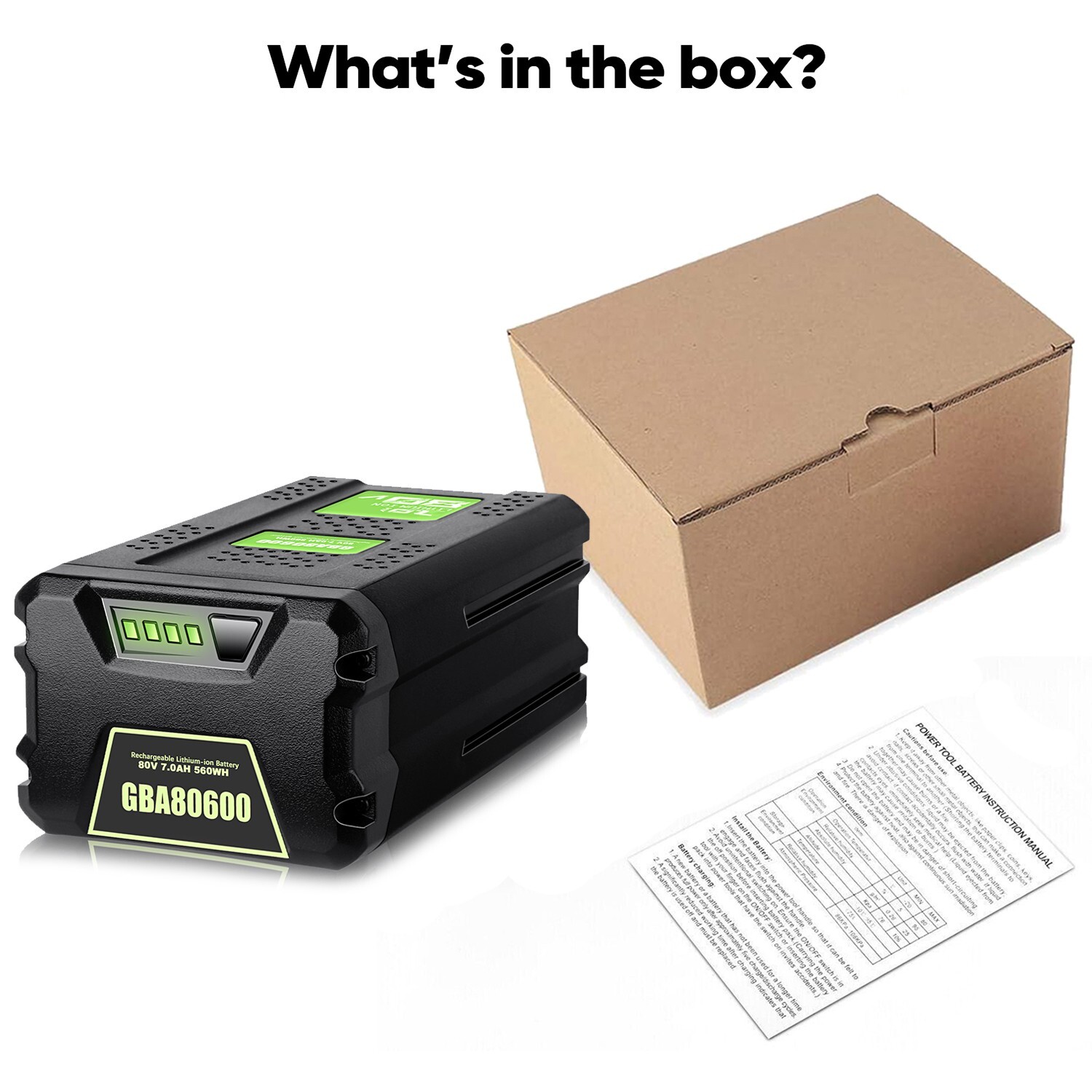 80V 8.0Ah Lithium-ion Battery For Greenworks PRO 80V GBA80200 GBA80600 2601302