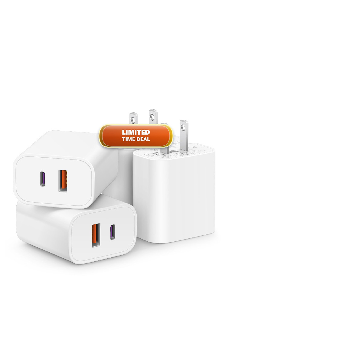 Cxx 4 Pack Usb C Charger Block Charging Multiport Adpater Pd 20W Qc 3.0 Usb-A
