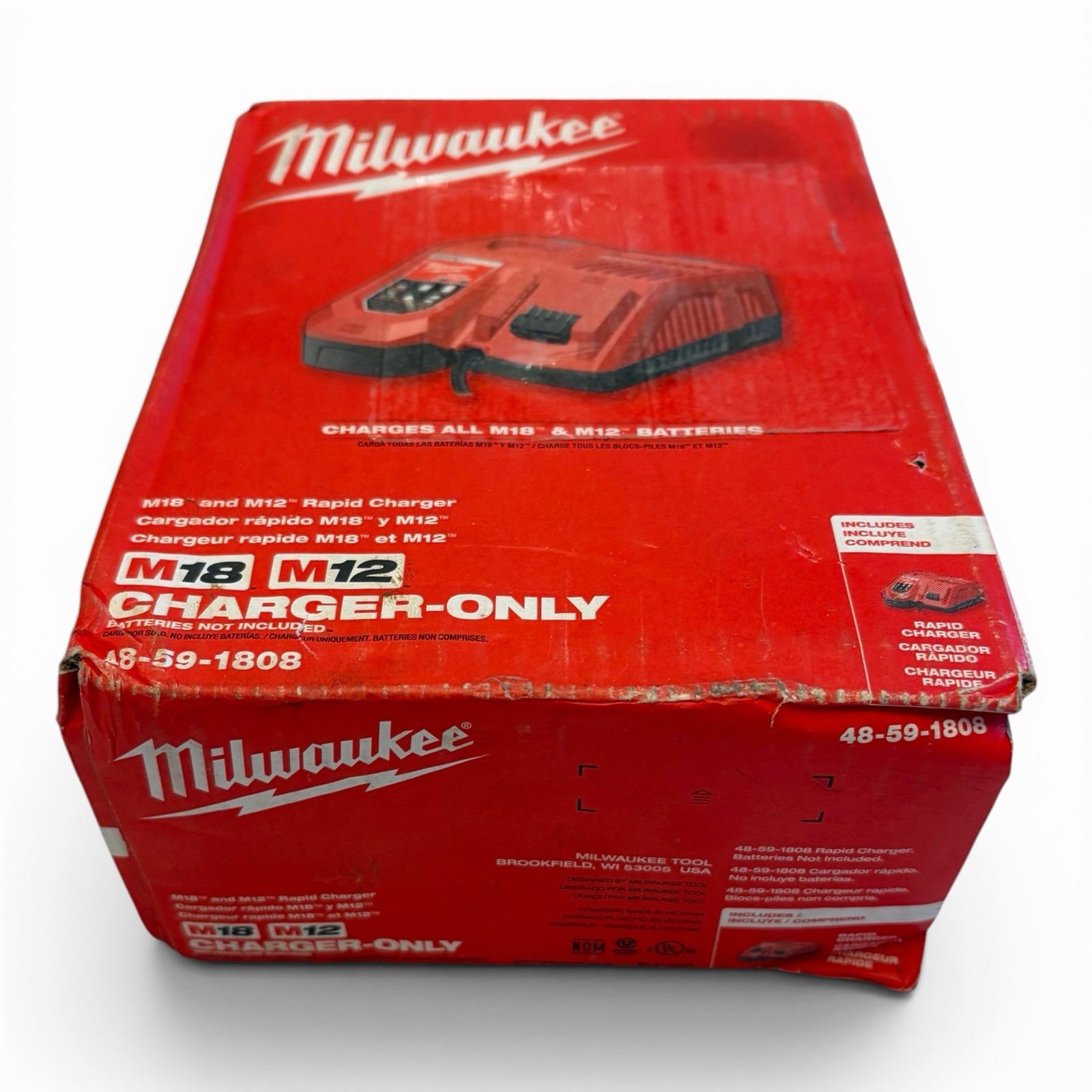 Milwaukee 48-59-1808 M12 M18 Multi-Voltage Rapid Battery Charger NEW