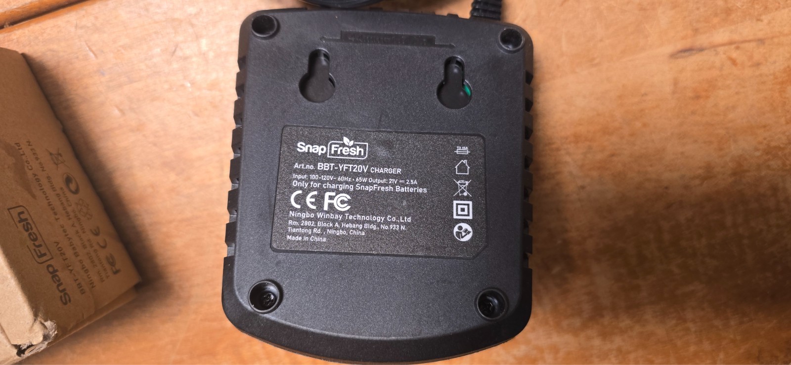 SnapFresh BBT-YFT20V 20V Fast Battery Charger Open Box