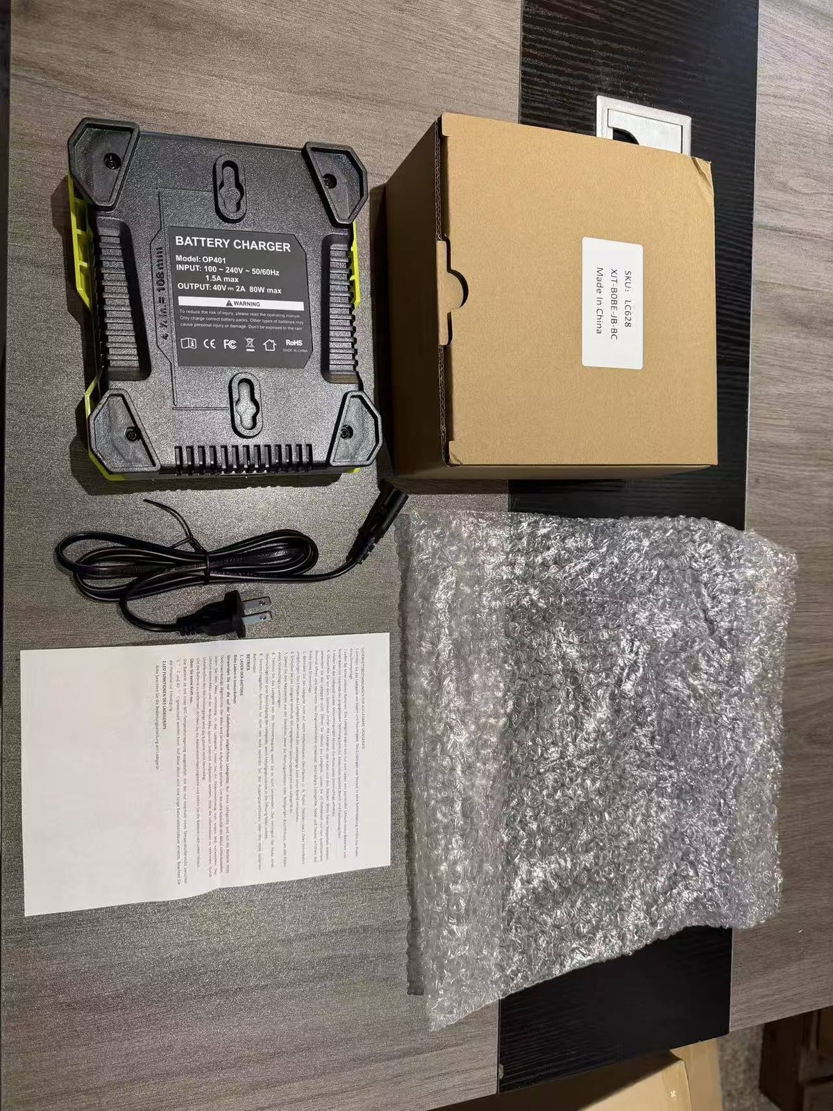 OP401 Fast Charger For Ryobi 40V OP408VNM Lithium Battery OP406VNM OP40602 LED