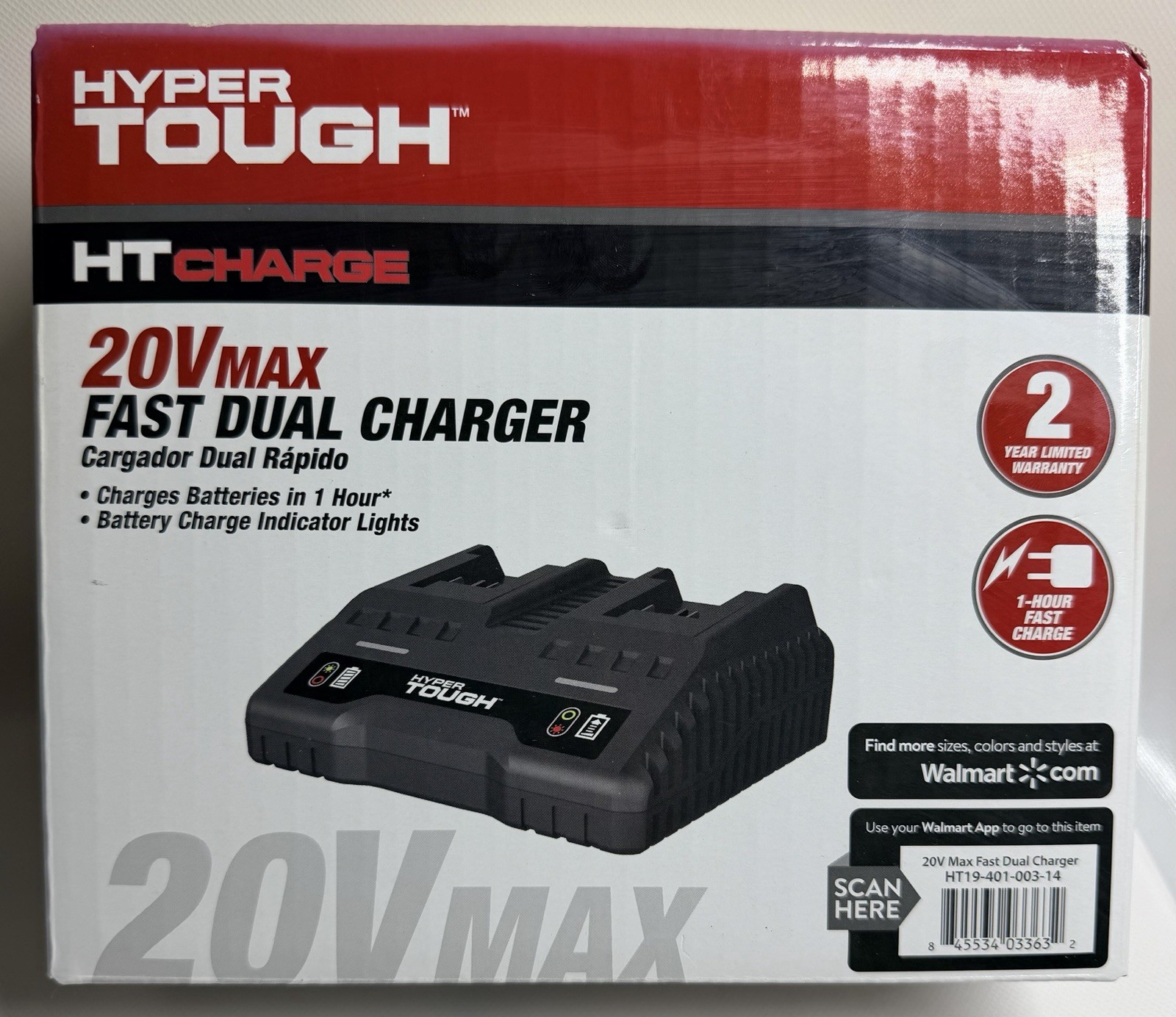 Hyper Tough HT19-401-003-14 20V Max Battery Charger