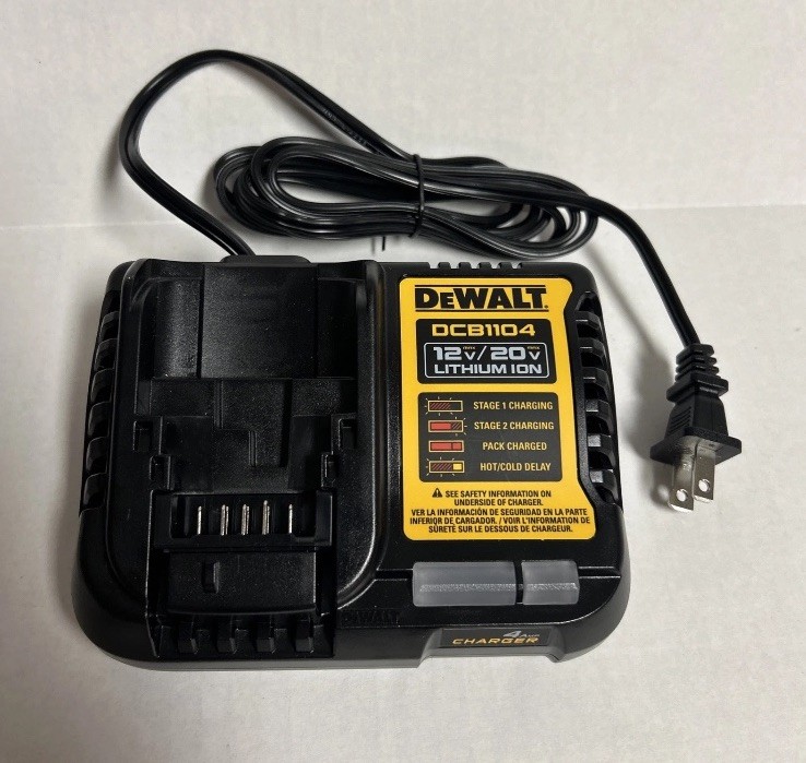 DEWALT 4 Amp Battery Charger 12V & 20V Volt MAX Li-Ion DCB1104