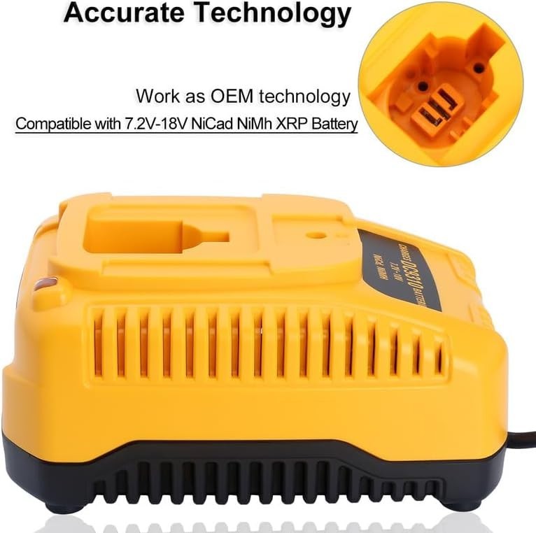 DC9310 Charger Compatible with De-Walt 18V XRP NiCad NiMh DC9096 DC9098 DC909…