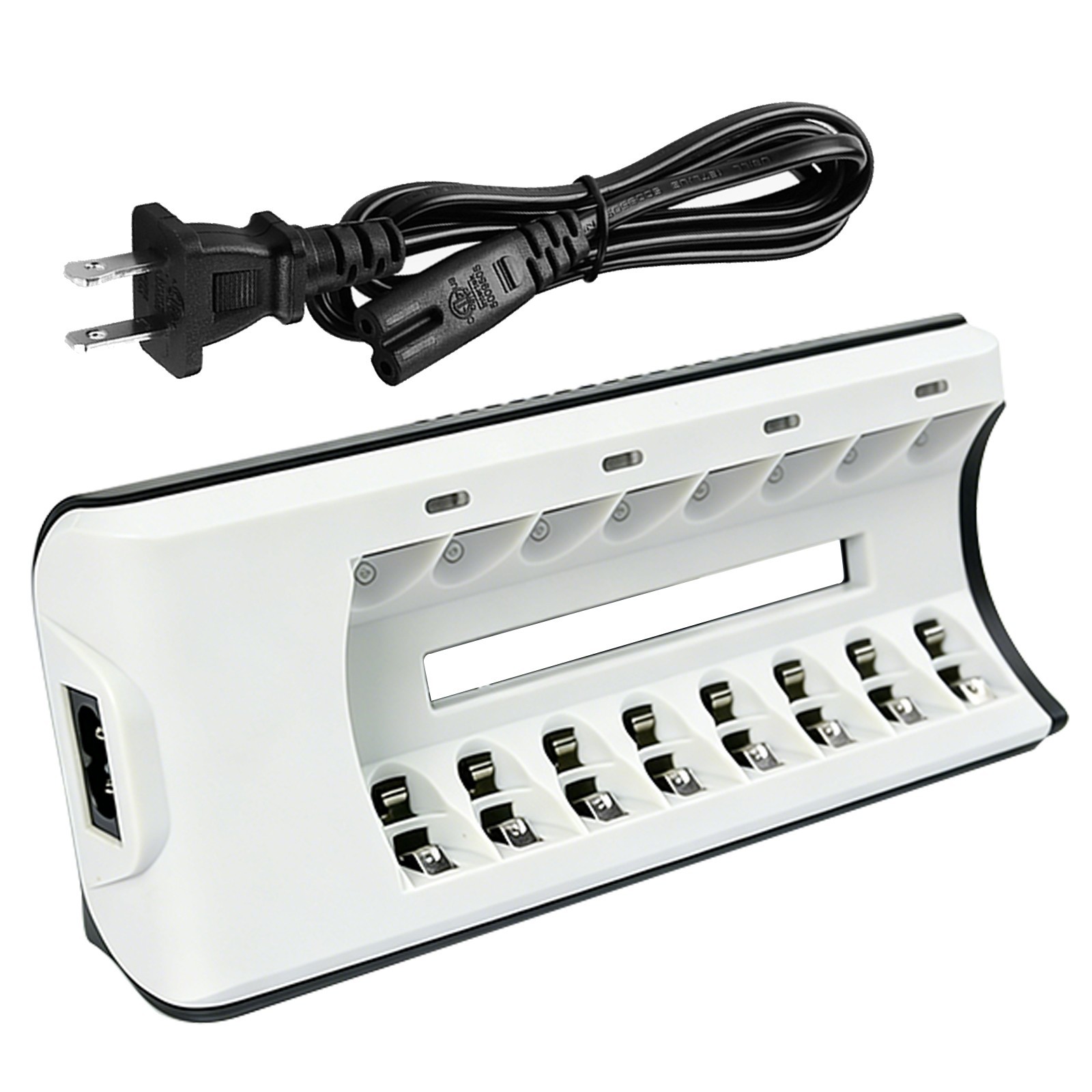 8-Slot AA/ AAA Battery Charger for 1.2V Ni-MH Ni-Cd Rechargeable Batteries
