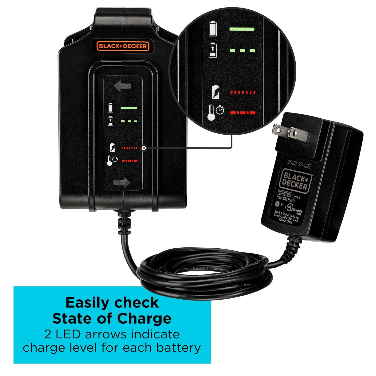 BLACK+DECKER Dual Charger – BDDC201B