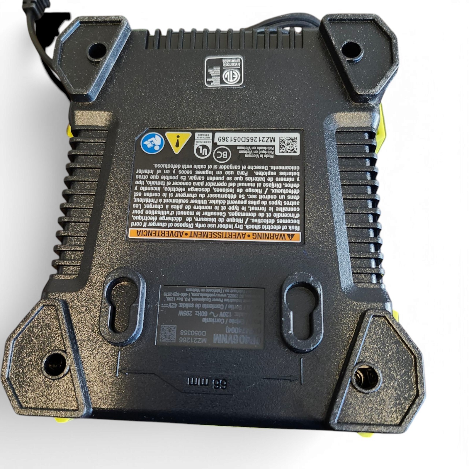 Ryobi OP406VNM 40V Lithium-Ion Battery Rapid Charger, New O.B