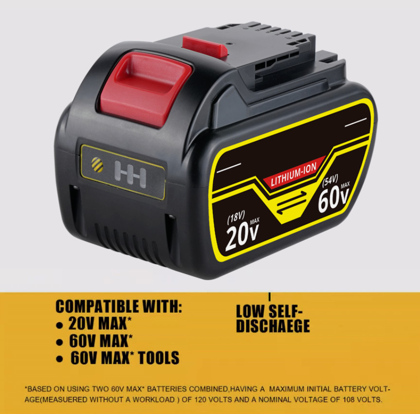 9.0Ah For DEWALT 20V/60V MAX FLEXVOLT Lithium-ion Battery DCB609-2 DCB612 DCB606