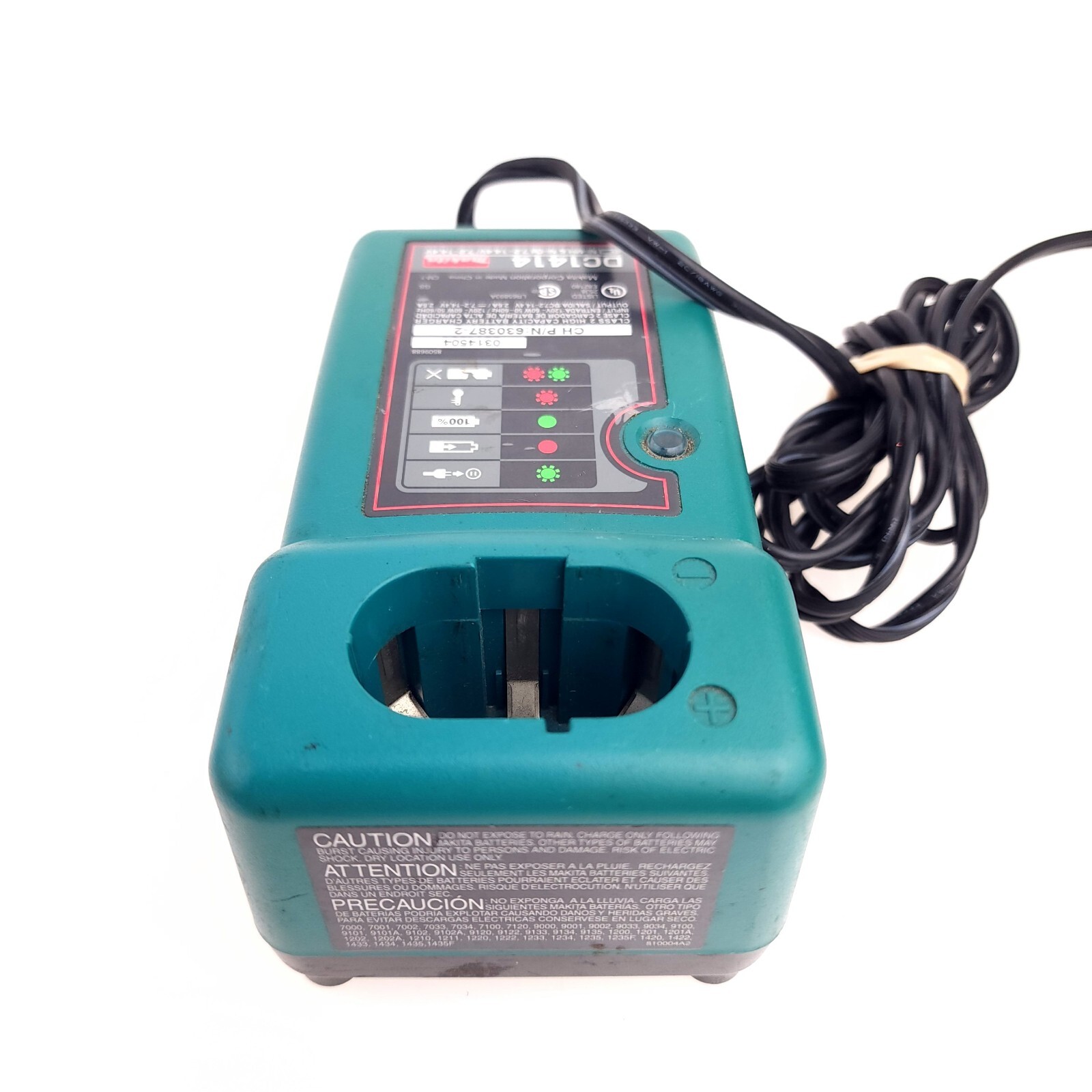 Makita High Capacity Class 2 Battery Charger Model DC1414 120 Volts USA Seller