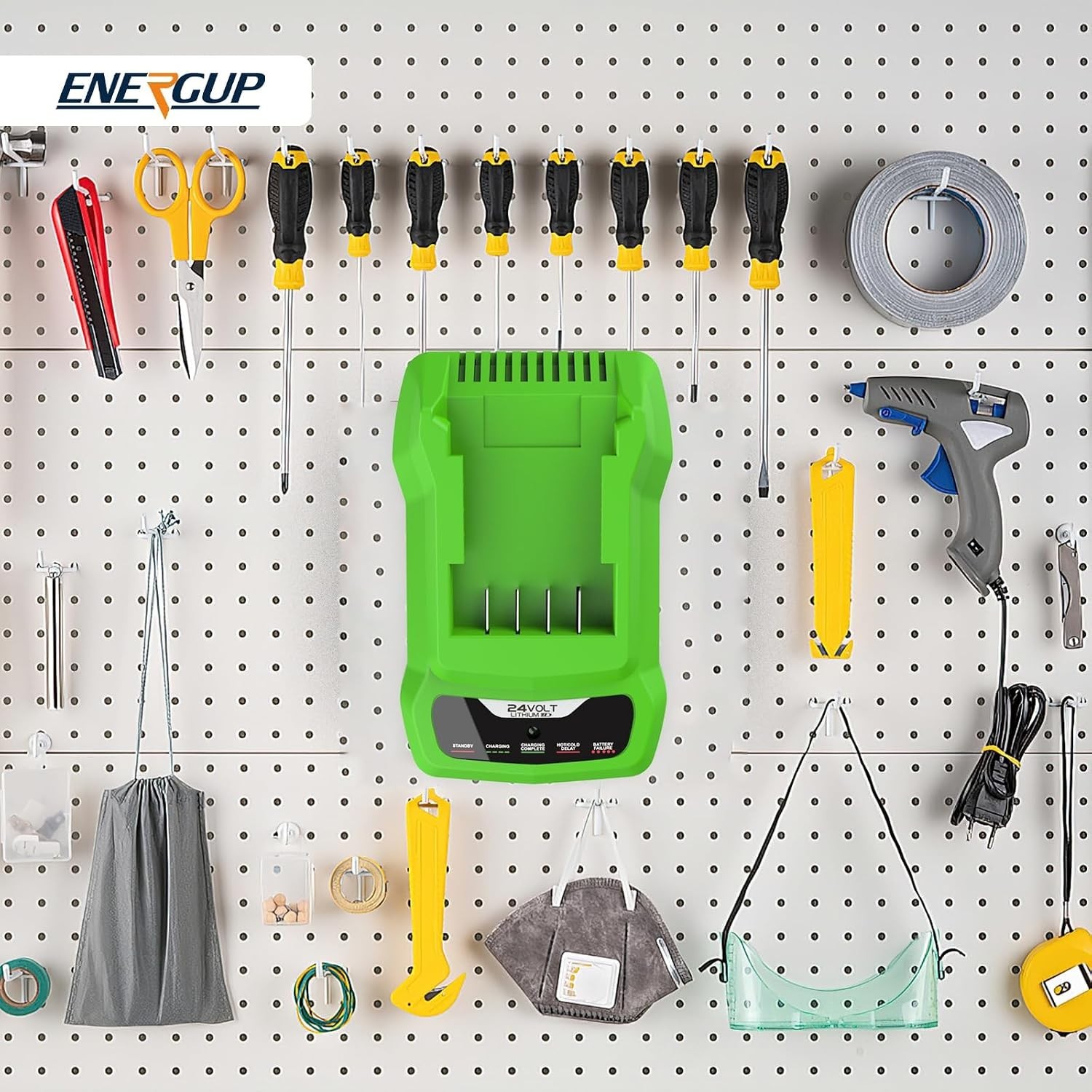 Efficient 24V Charger for Greenworks Li-ion Batteries – LED Indicators Included