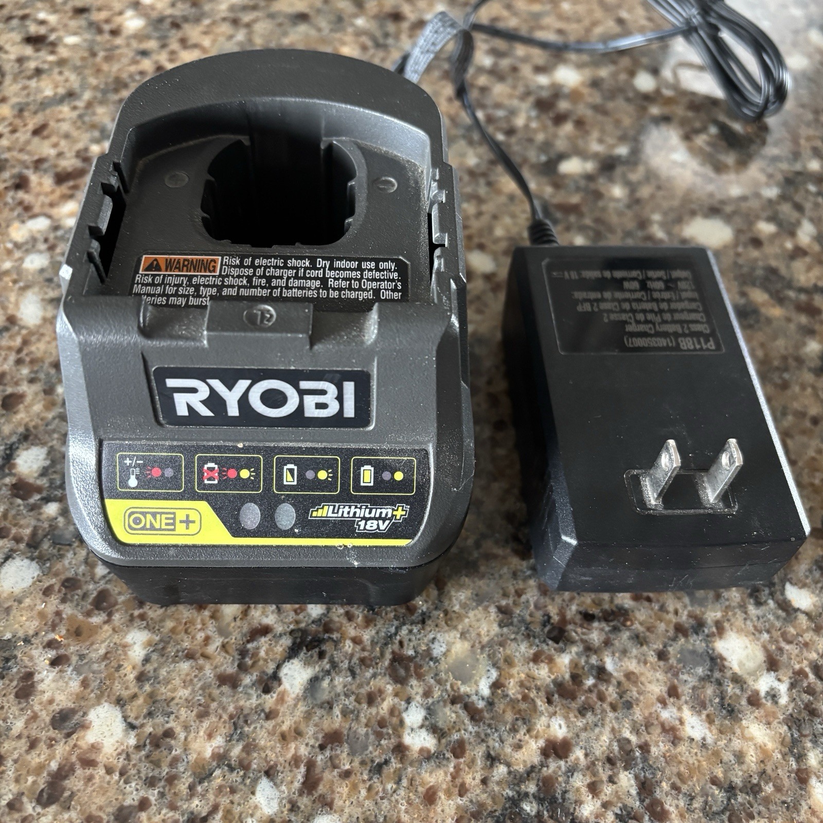 Ryobi 18V Battery Charger P118B 18-Volt ONE+ Lithium-Ion Battery Charger Only