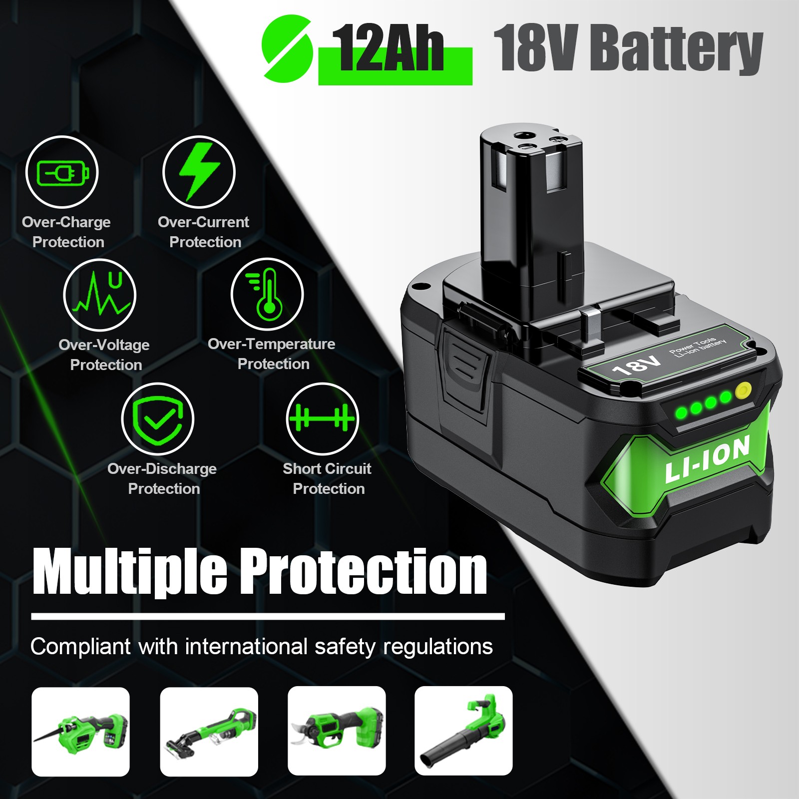 8.0Ah High Capacity P108 Battery or Dual Charger Kit For Ryobi 18V Lawn Mower US