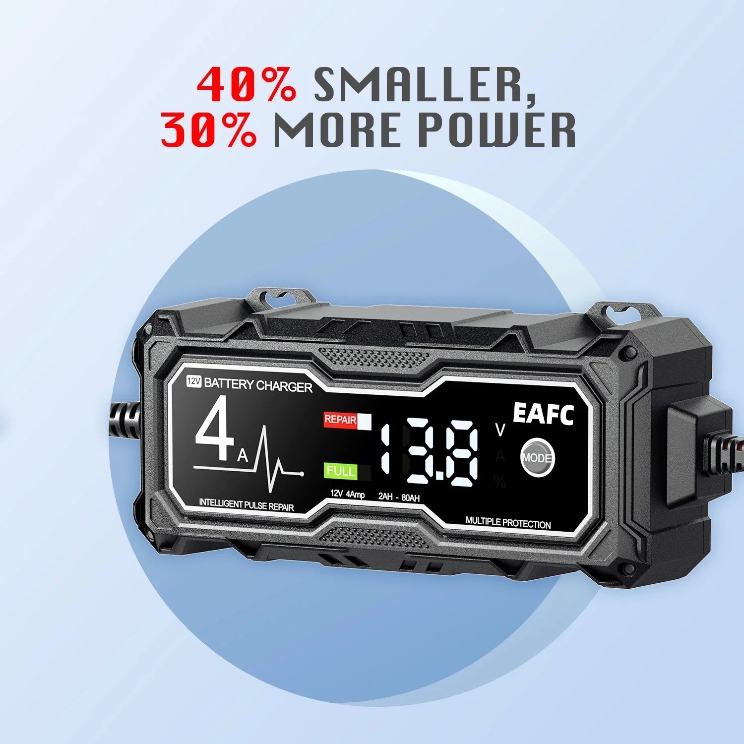 12V 4A Smart Car Battery Charger for Car Automatic Float Charger Motorcycle Lawn