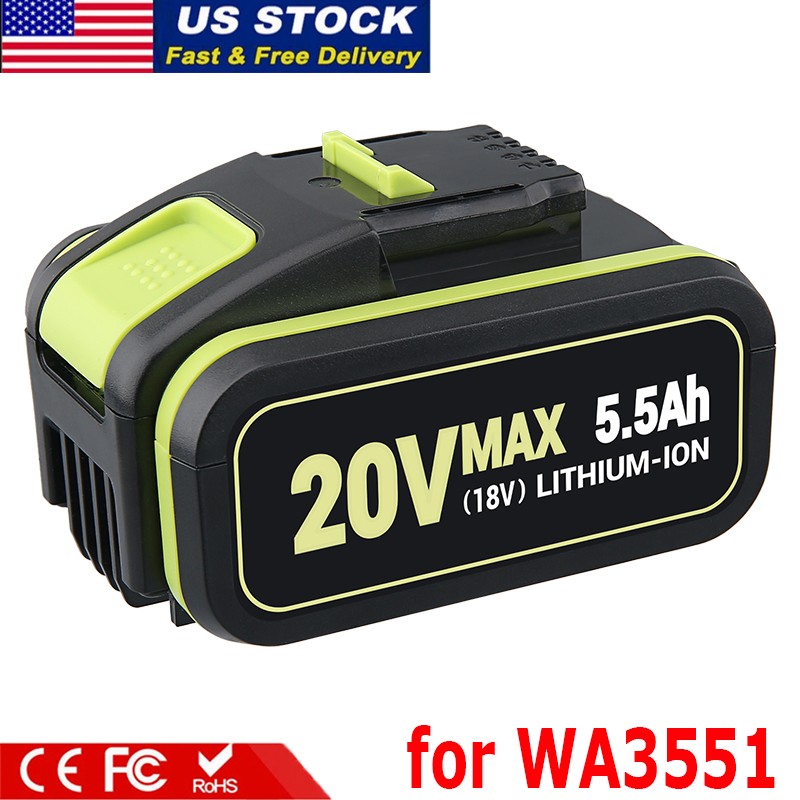 5.5Ah 20V Lithium Battery Replace For WA3551 WA3553 WA3551.1 For WORX