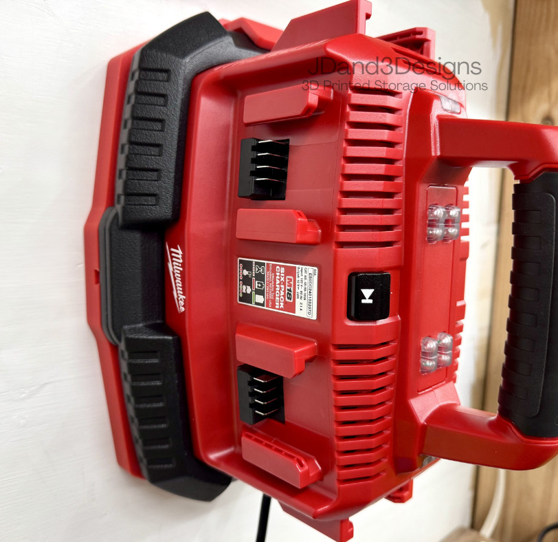 MOUNT for M18 Six-Pack Sequential Charger- Wall Holder for Milwaukee Chargers