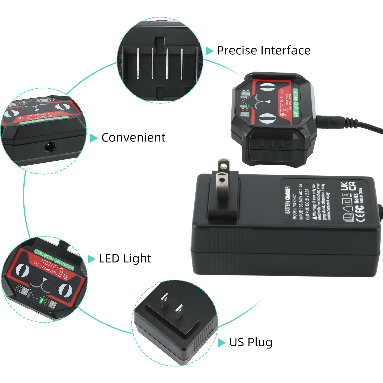 Separate Lithium Charger For Craftsman 20V MAX Series Electric Battery Charger