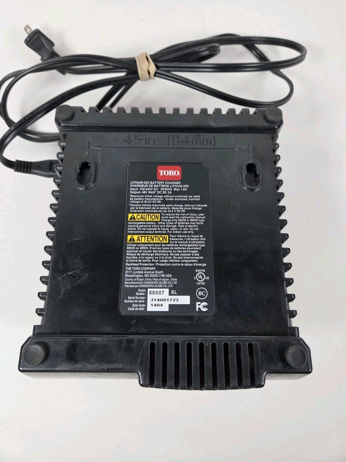 Toro 48V Max Battery Charger Only Lithium-Ion 88507 OEM