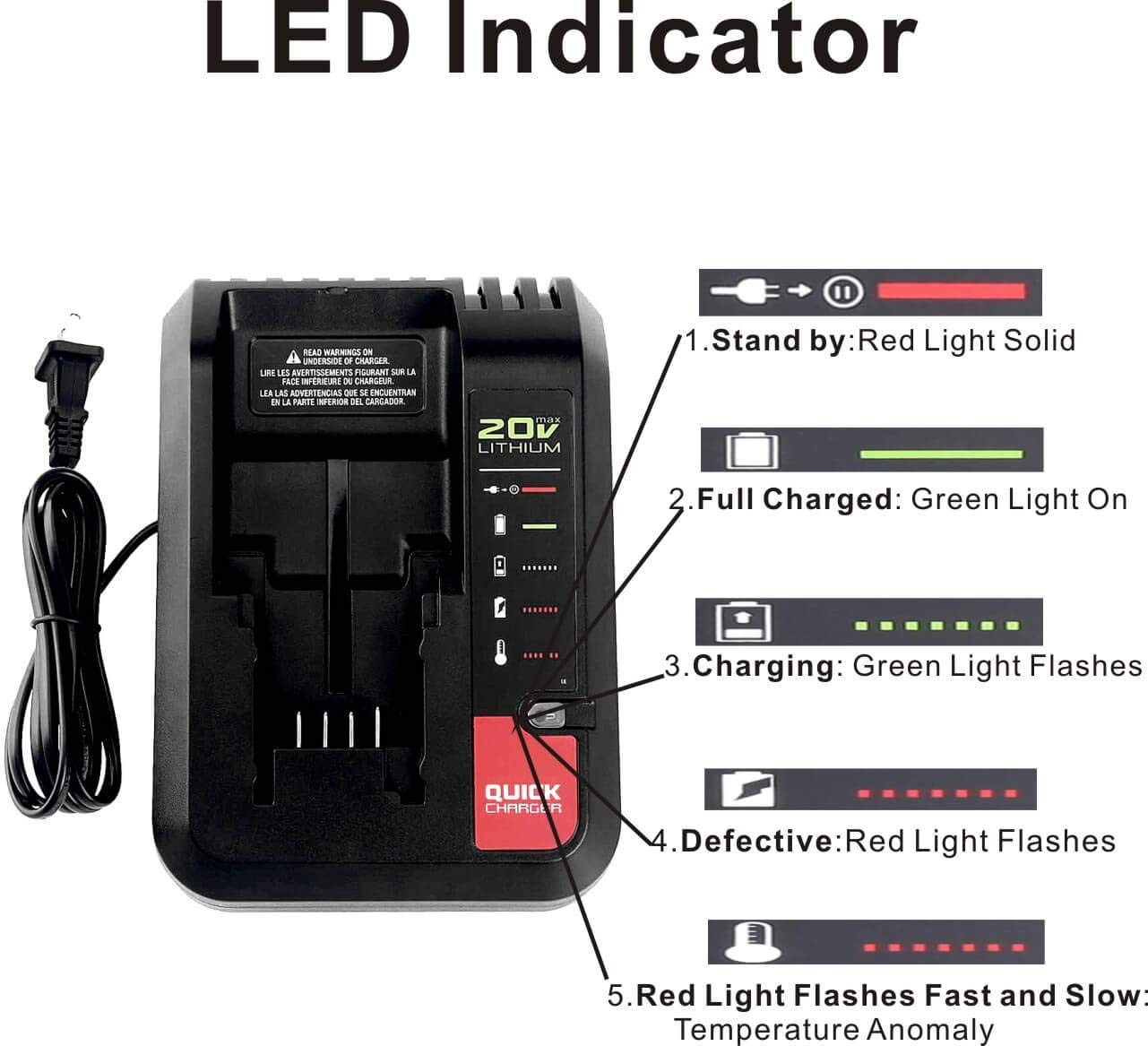 Anopiw Pcc692L Replace Porter Cable Or Black And Decker 20V Max Lithium Battery