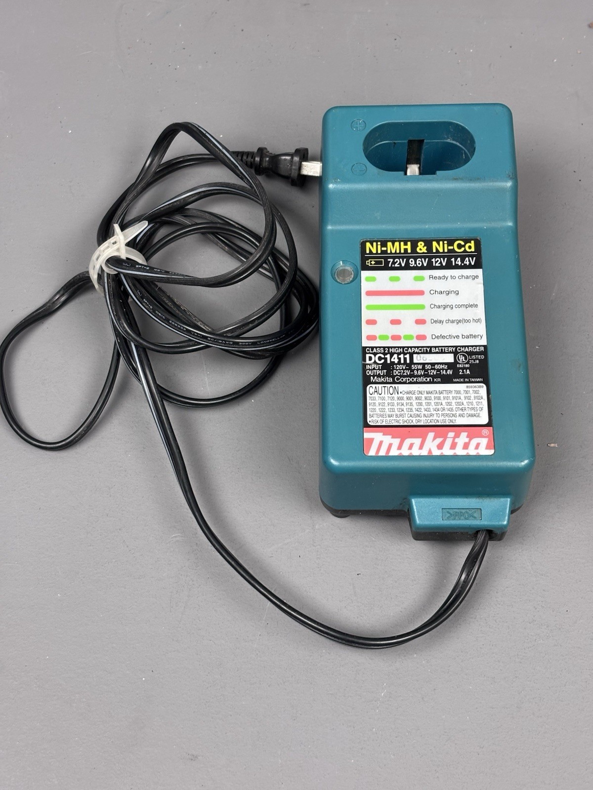 Makita DC1411 Ni-MH & Ni-Cd 7.2v 9.6v 12v 14.4v Battery Charger Genuine – Tested
