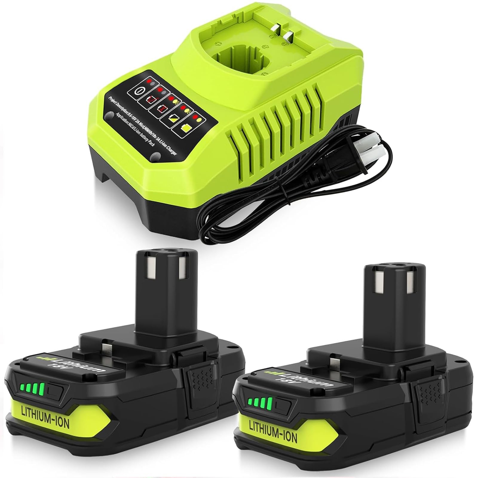 Ryobi 18V 3.6Ah Replacement Battery P102 P103 P104 P105 P107 P108 P109 P190 Lith