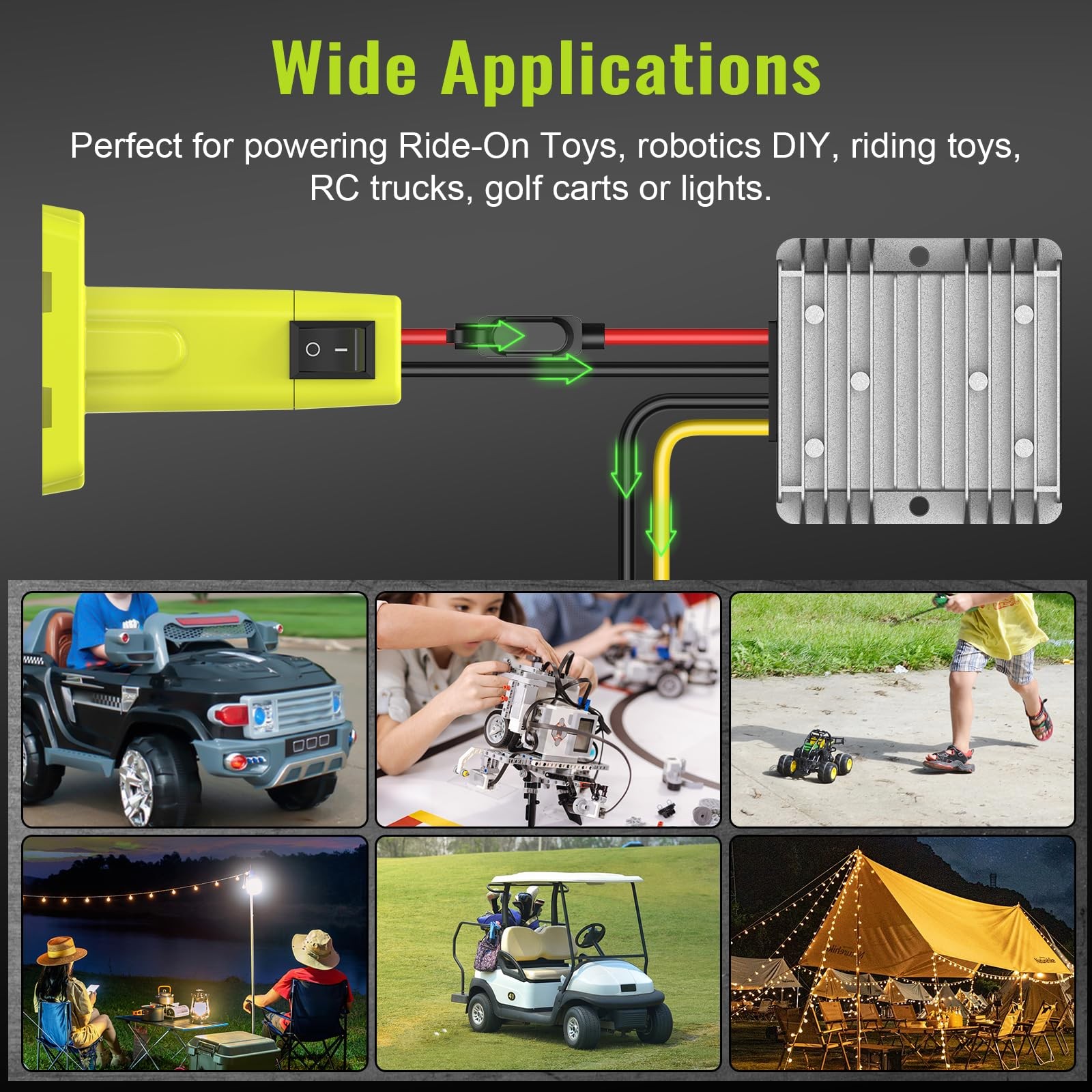 18V to 12V Step Down Converter Compatible with Ryobi